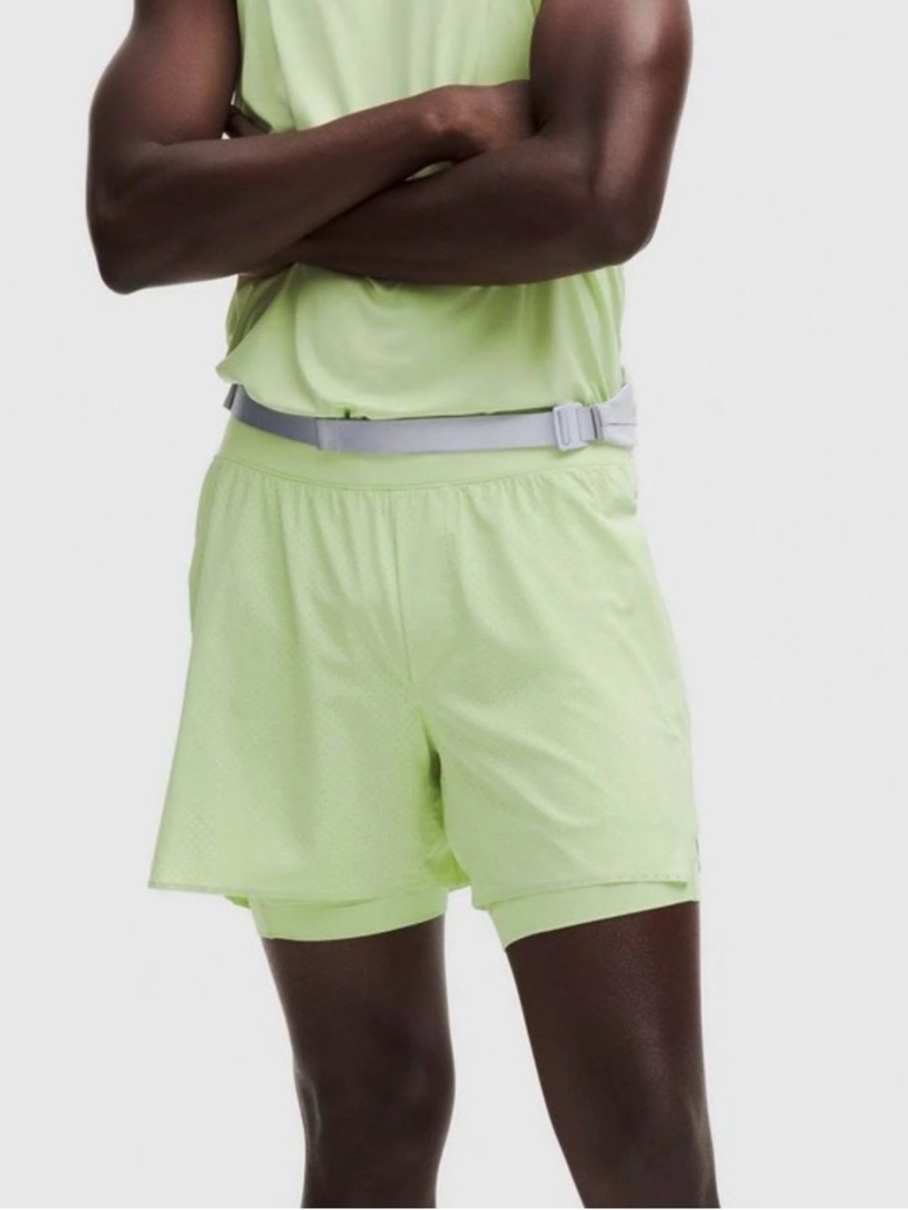 Men's Lightweight Performance Shorts in Light Green linerless*